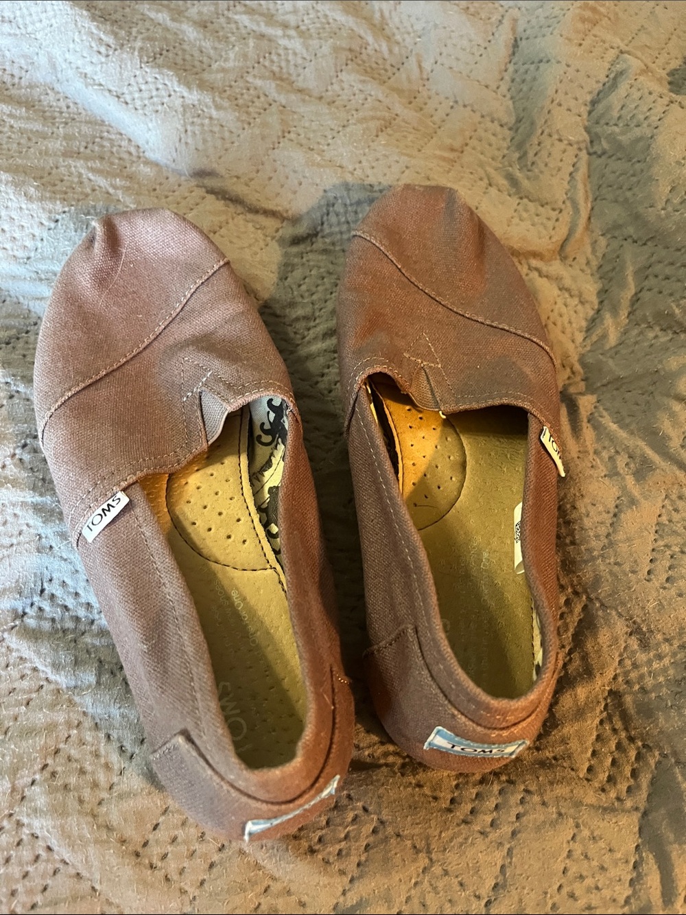 Toms Women’s Slip-On Moccasins in Grey Canvas